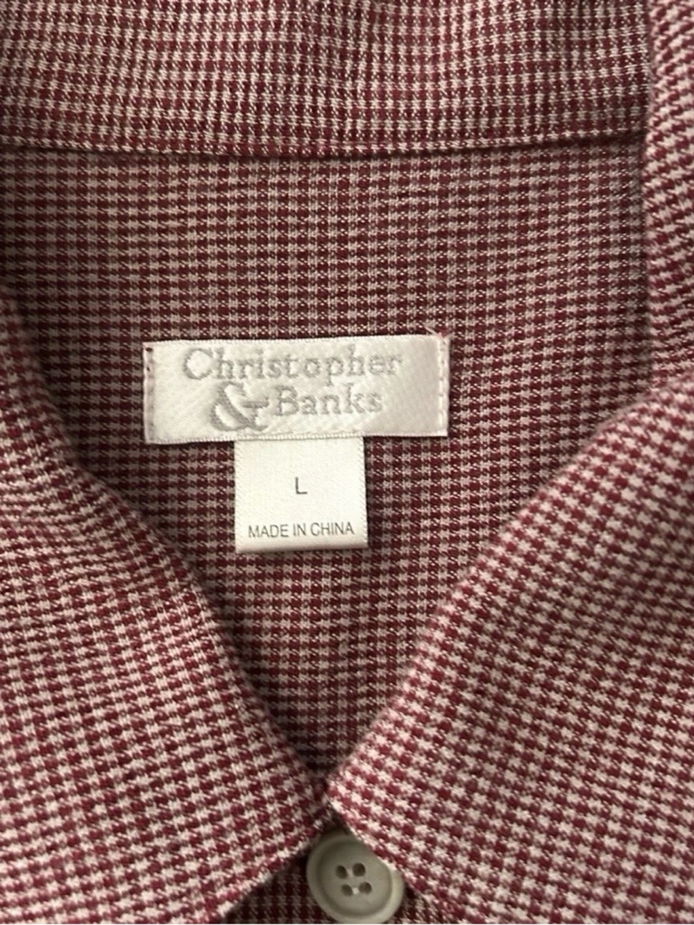 Men’s Christopher And Banks Plaid Button Down Shirt Size Large - Picture 4 of 4